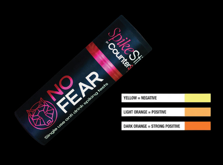 Spiked Stix Counter with 'No Fear' branding and color indicator chart on a black background