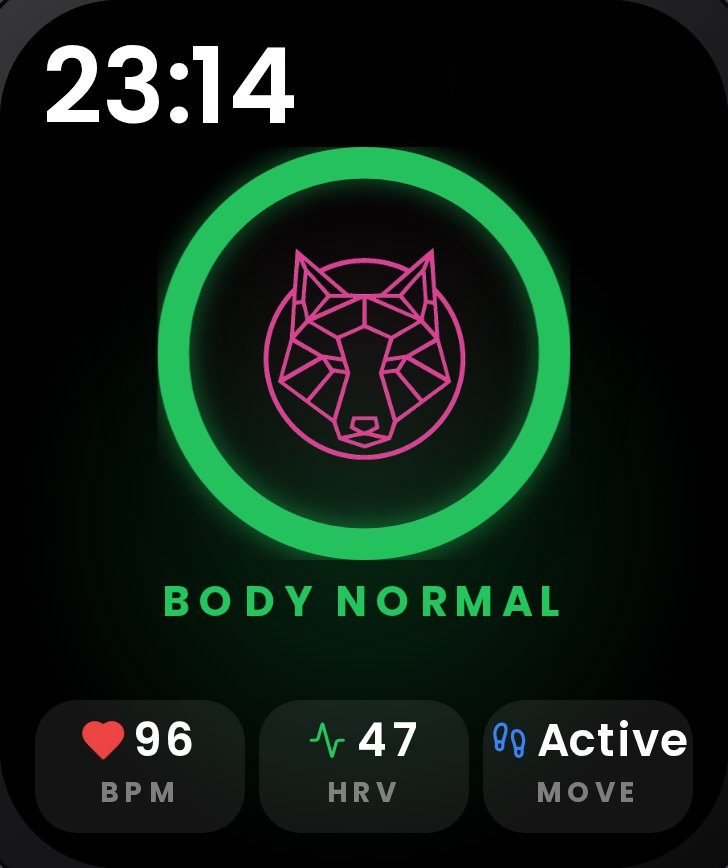 CounterSpike Apple Watch body status screen
