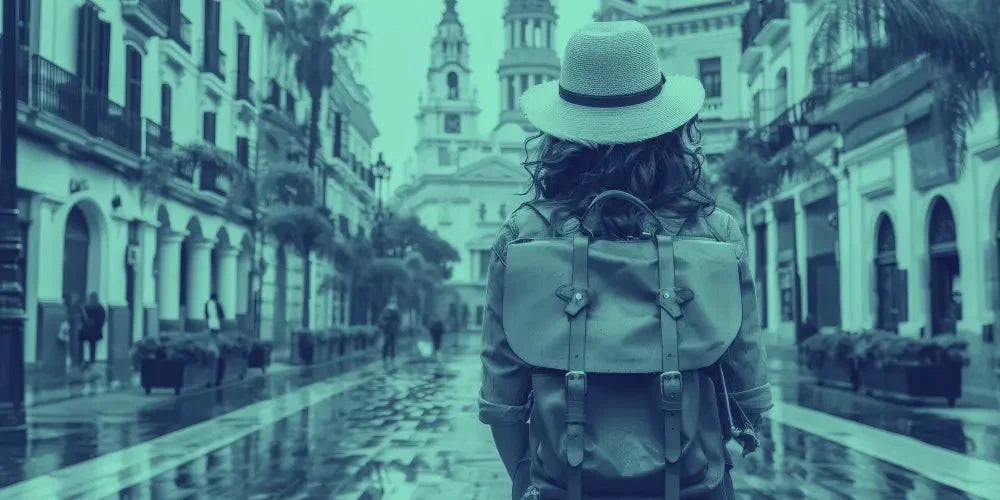 woman travelling alone