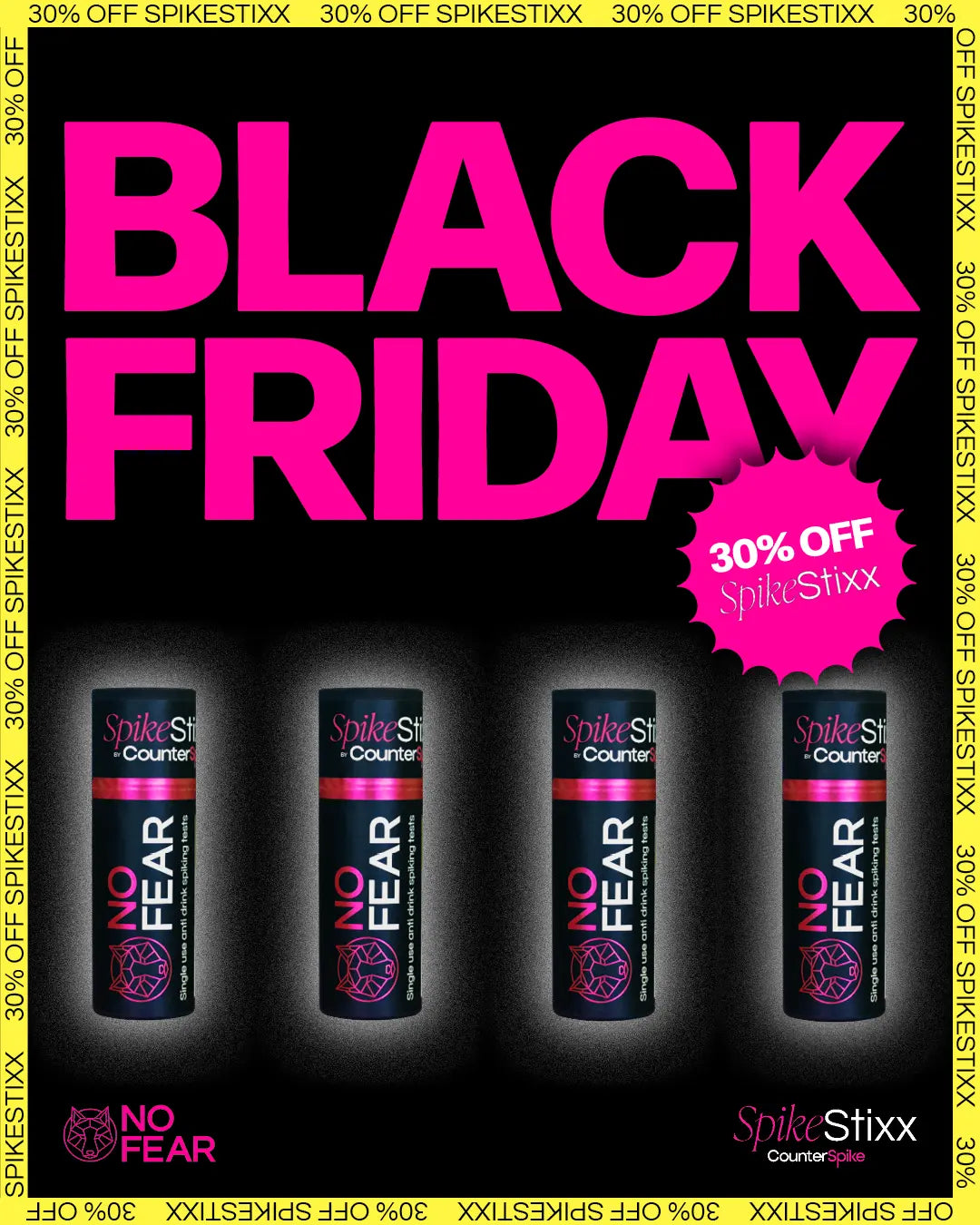 SpikeStixx  - Anti Drink Spiking Test Strips (Black Friday Offer)